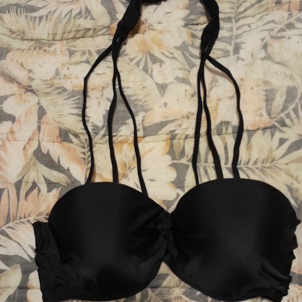 Black Swim Bikini Top
